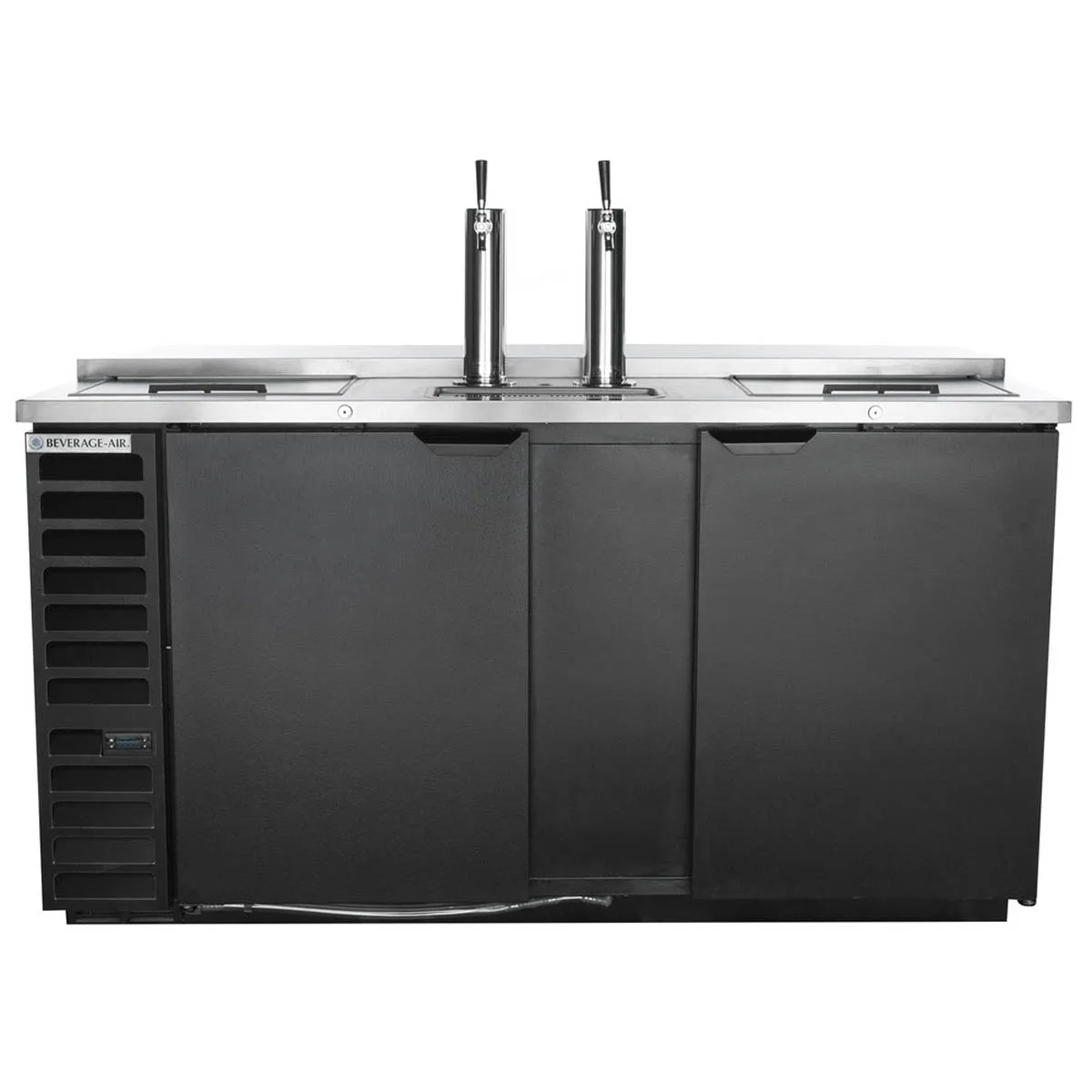 Beverage Air DD68HC-1-C-B 69" Draft Beer Cooler w/ 3 Kegs, 25.93 cu. ft., 2 Single-Tap Towers