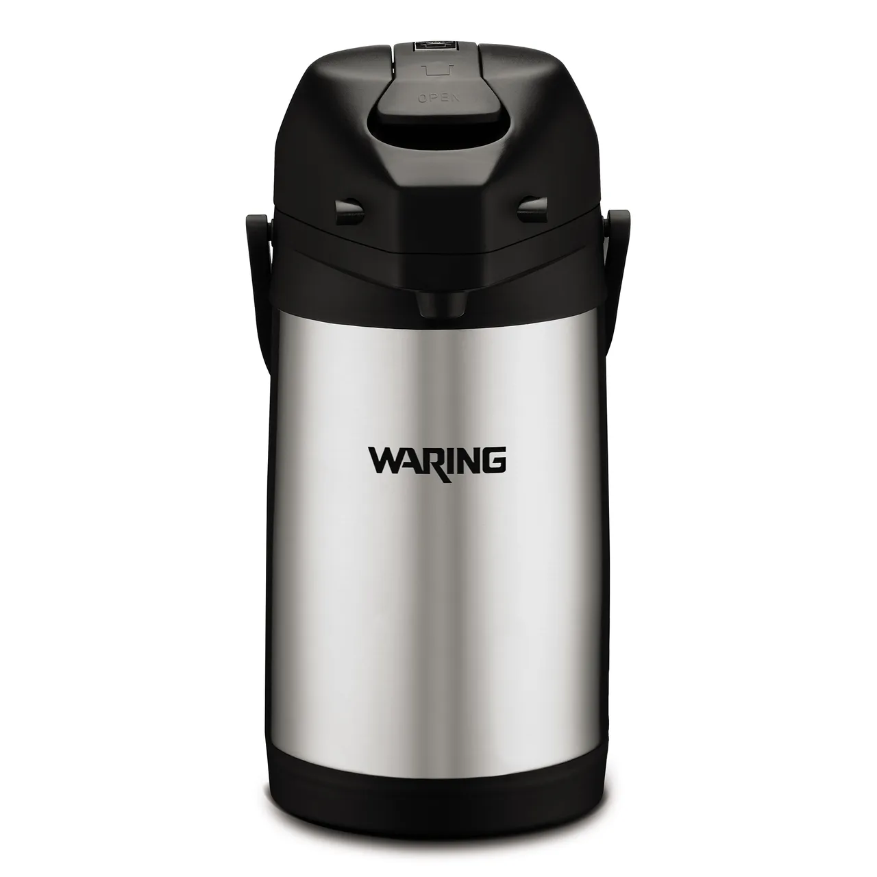 Waring WCA22 Café Deco Airpot, 2.2 L (74 oz) Steel Liner, Lever Lid, 5‑1/2"W×7‑1/2"D×12‑1/4"H