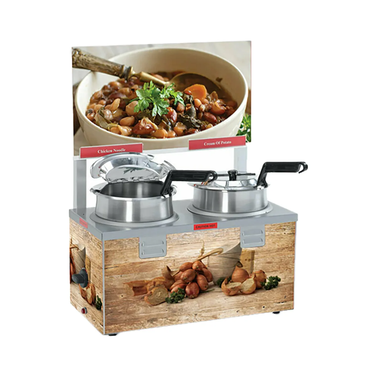 Nemco 6510A-2D4P Soup Warmer, Double 4 Qt. Well, Without Header