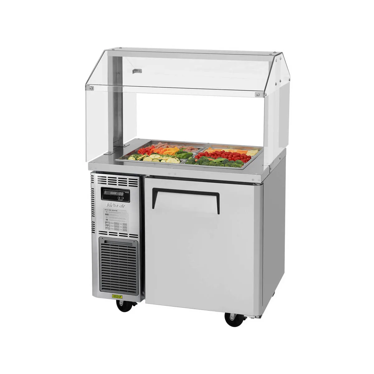 Turbo Air JBT-36-N 35" J Series Refrigerated Buffet Table, (1) Section, (6) Pan, 7.5 cu. ft.