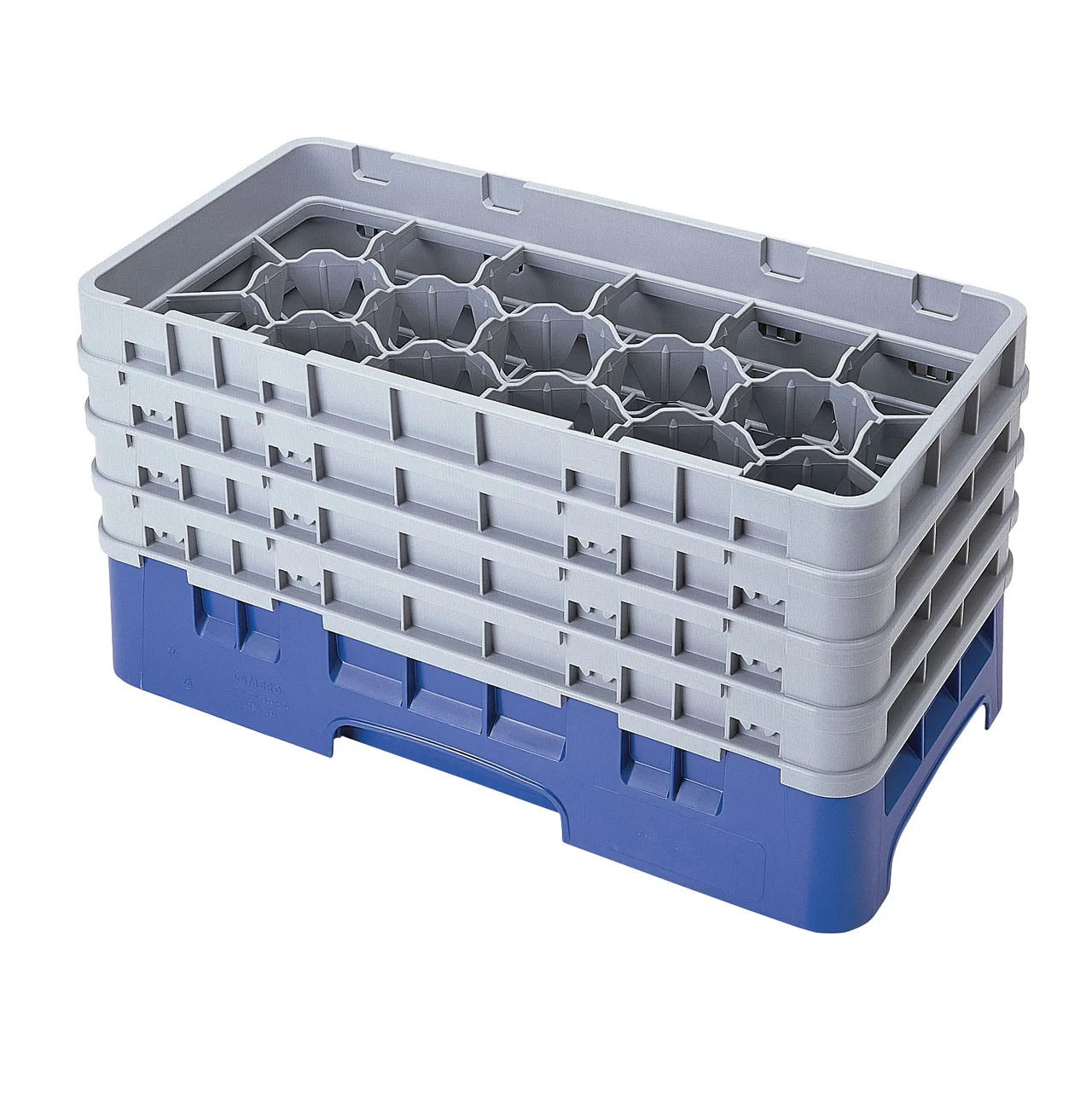 Cambro 17HS800186 Camrack Glass Rack, Navy Blue, Half Size, 10x19.75x10.5, 17 Compartments, 2.875 Max Dia, 8.5 Max Height