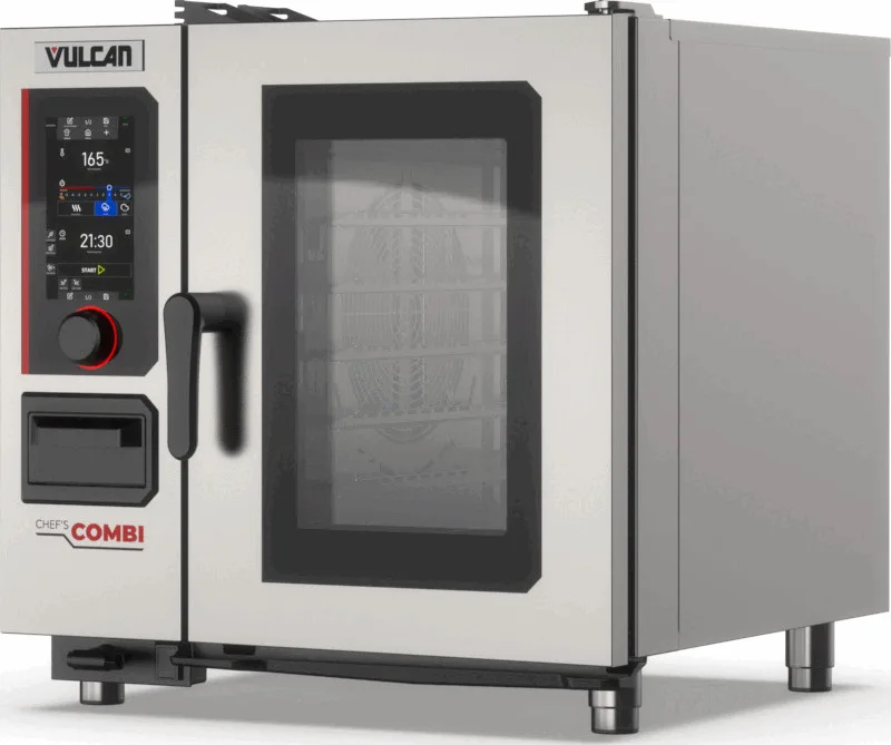 Vulcan CHEF-61E Half Size 6 Pan Electric Combi Oven w/ Digital Controls, Steam Generator, 208V