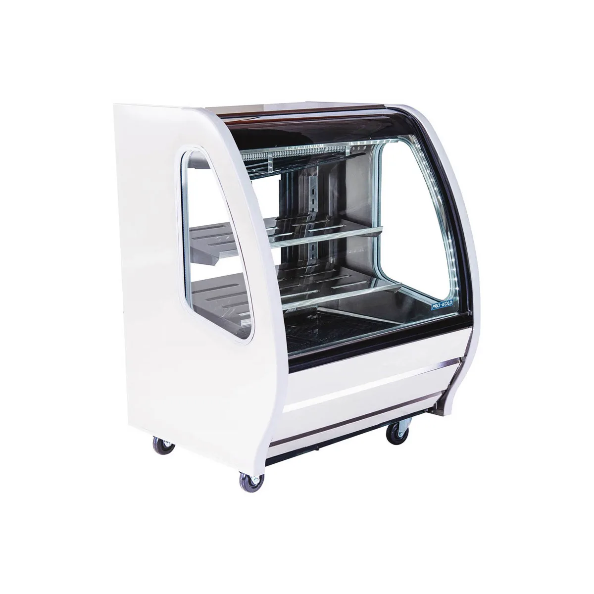 Pro-Kold DDC 40 Refrigerated Curved Glass Deli Display Case - 40"W - Open box