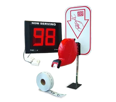 Omcan USA 10171 Turn-O-Matic Ticket Dispenser with 2 Digit LED Display, 12v Adapter, 25 ft Wire