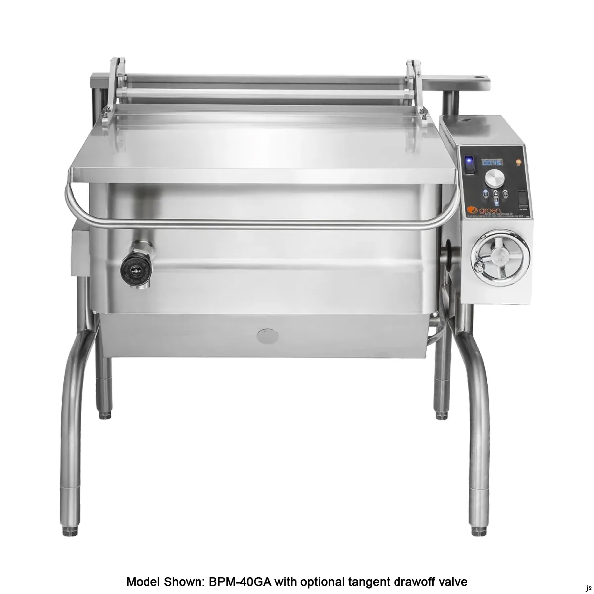 Groen BPM-40GC2T 40 Gallon Gas Tilt Skillets Braising Pan, Cook2Temp Controls, 144.000 BTU