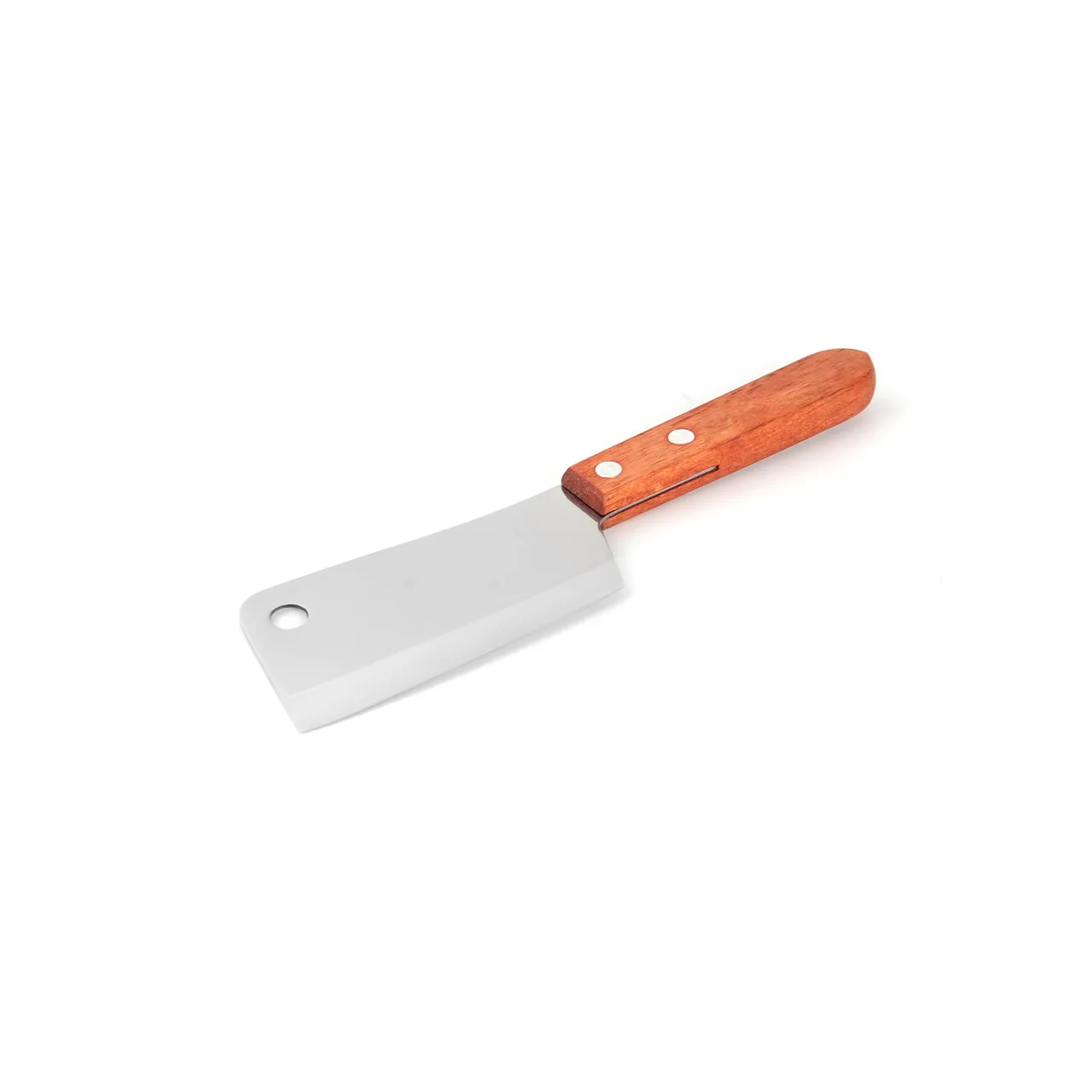 CAC China KMCW-42 Mini Cleaver Knife, 3-5/8", Wooden Handle, Stainless Steel Blade