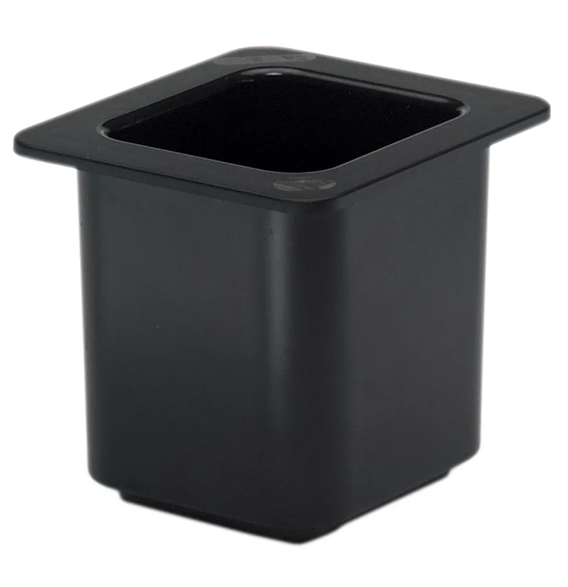 Cambro 66CF110 Coldfest Gastronorm Pan, 1/6 Size, 6" Deep, Black Plastic, Made in USA