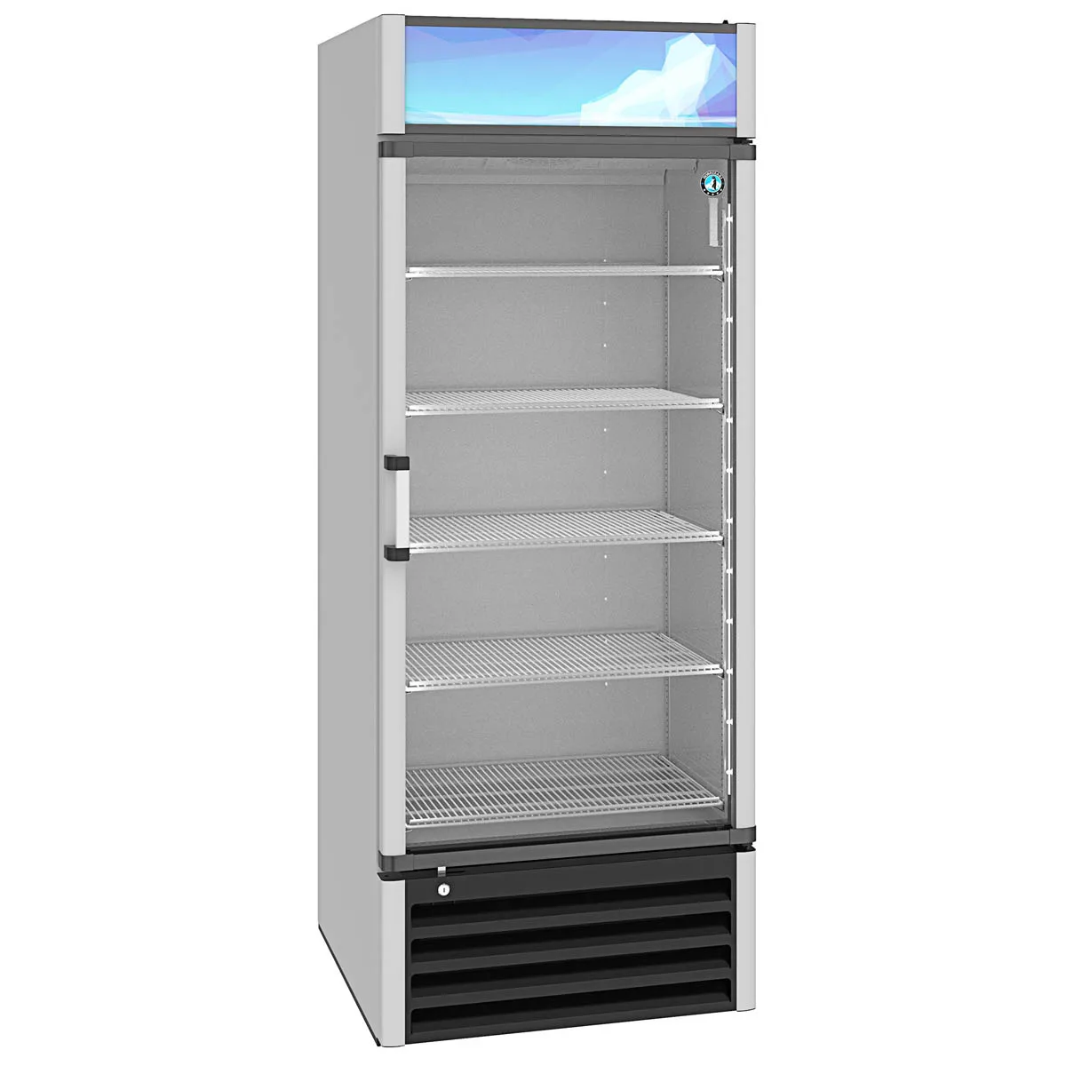 Hoshizaki RM-26-HC 30" 1-Section Glass Swing Door Refrigerated Merchandiser, 26 cu. ft.