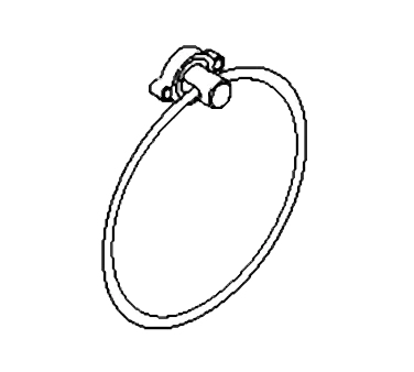 Perlick 736B Towel Ring Field Installed, Chrome, 4" Diameter, Brass Construction