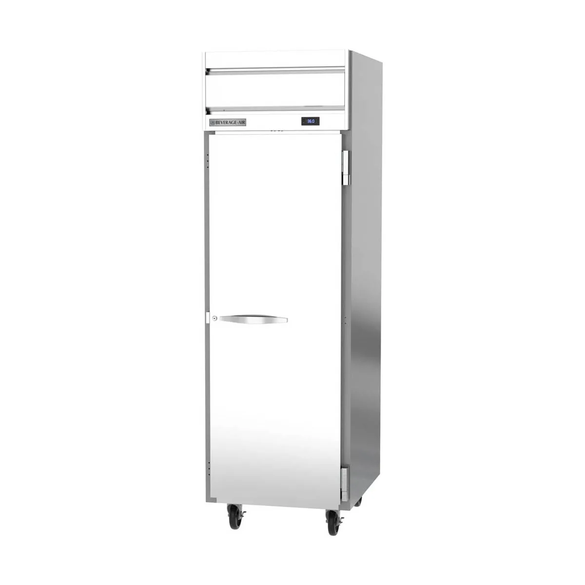 Beverage Air HRS1HC-1S 26" 1-Section Reach-In Refrigerator w/ Solid Full Door, Top Mounted, 1/4 hp, 21 cu. ft.