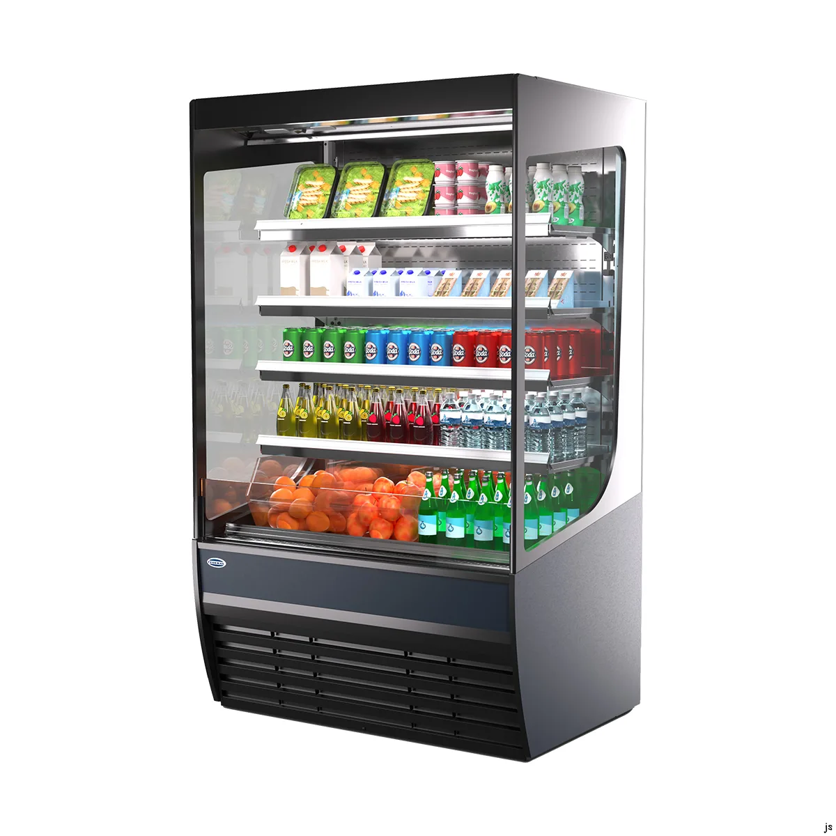 Federal Industries VFSS4860S 48" 3-in-1 Multifunctional Merchandiser, Stainless Steel Interior, Adjustable Shelves