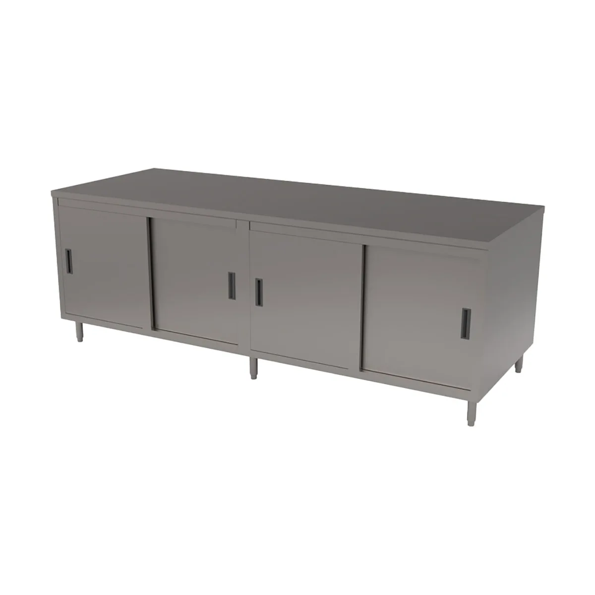 BK Resources CST-3684S2 Cabinet Base with Sliding Doors Chef Table, 84"W x 36"D / Dual Access