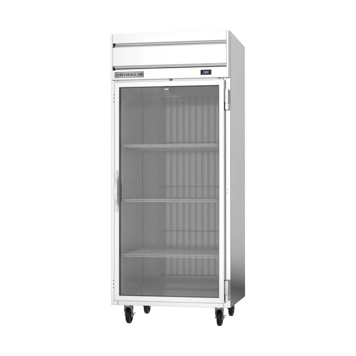 Beverage Air HRP1WHC-1G 35" 1-Section Reach-In Refrigerator w/ Glass Full Door, Top Mounted, 1/4 hp, 31 cu. ft.