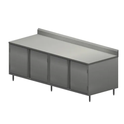 BK Resources CSTR5-3096H 96" Work Table, Cabinet Base with 4 Hinged Doors