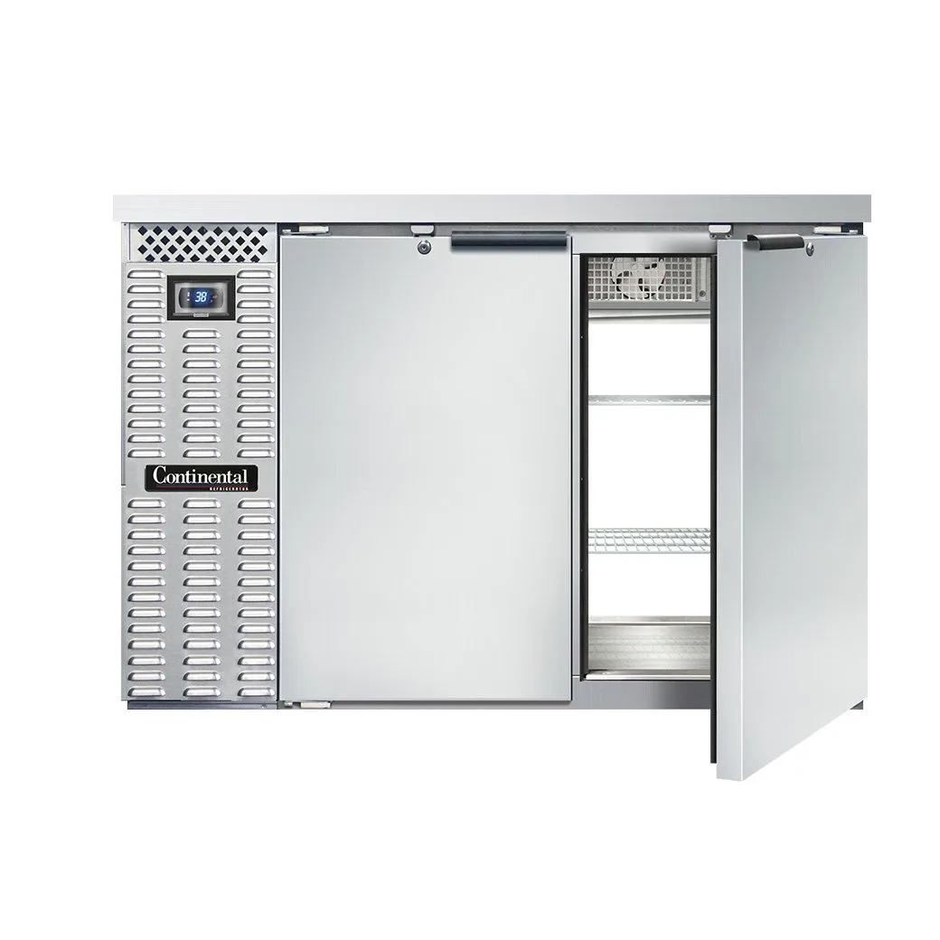 Continental Refrigerator BB50SNSSPT 50" Pass-Thru Solid Door Back Bar Cooler