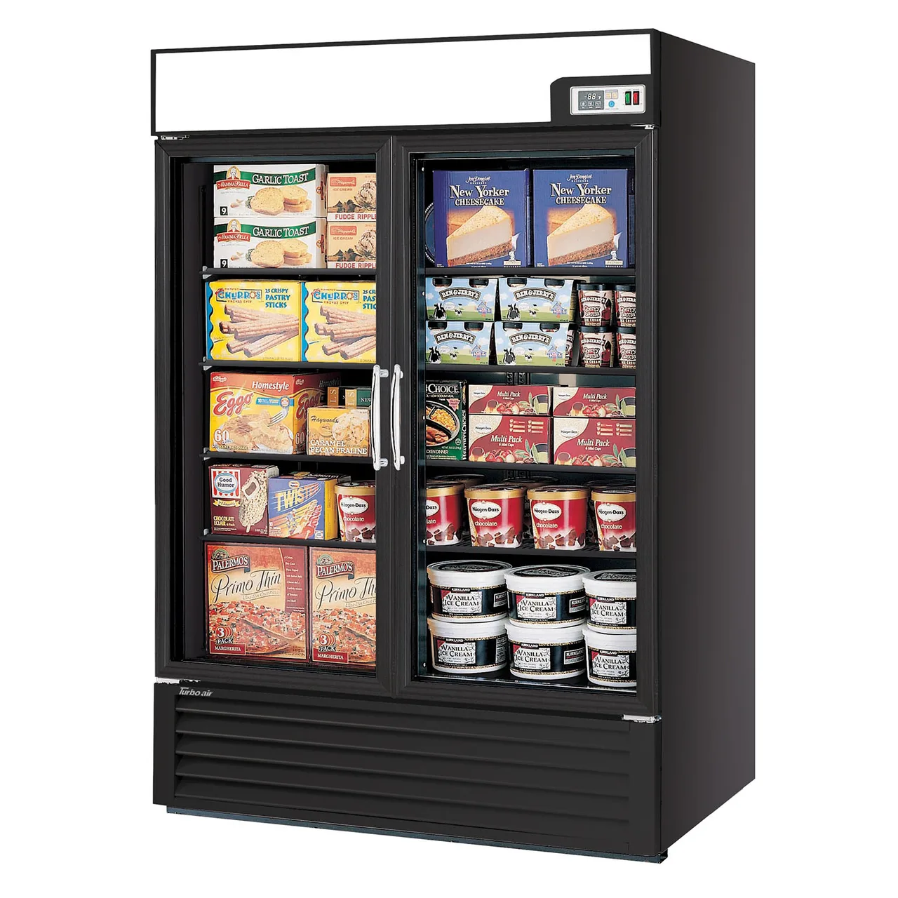 Turbo Air TGF-49FAB-N 54" 2 Glass Door Merchandiser Freezer in Black, 40 cu. ft
