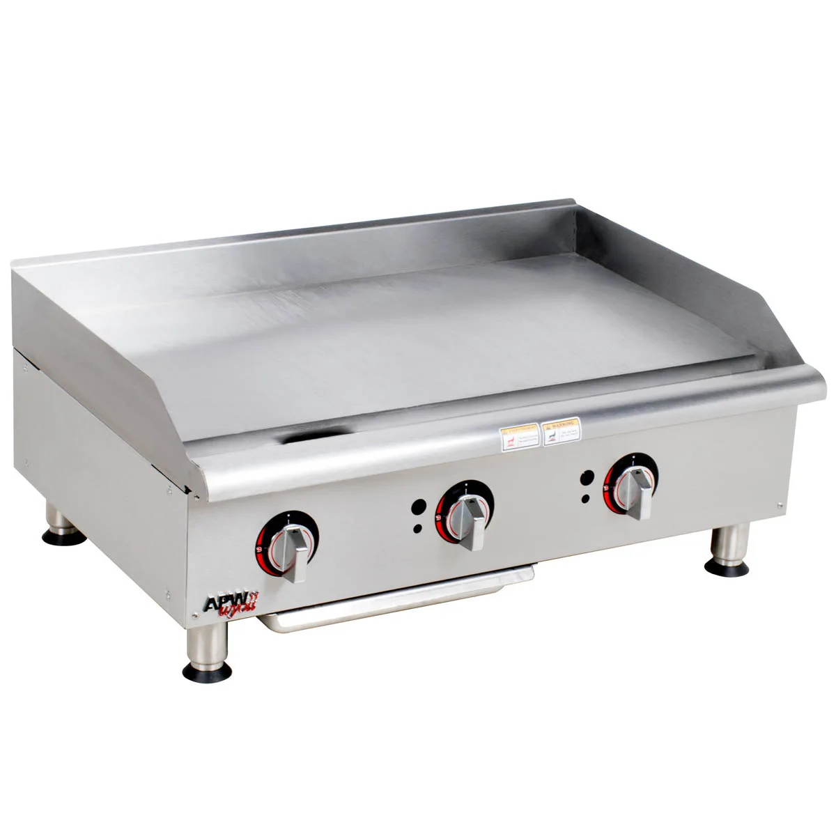 APW Wyott GGM-36S 36" Countertop Gas Griddle with Manual Controls, 3/4" Steel Plate, 60.000 BTU