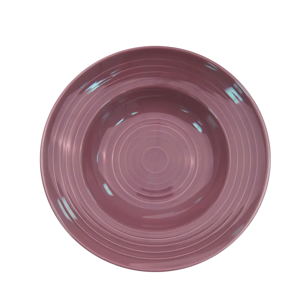 CACChina TG-3-PLM Tango Pasta Bowl, 9" Dia 1-7/8" H, 9oz, Round, Embossed Porcelain Plum - Dozen