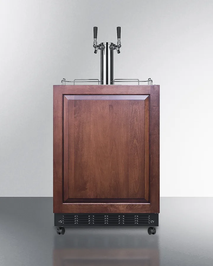 Summit SBC7BRSIFWK2 - 24" Wine Kegerator, 5.3 cu.ft., Black, Dual Tap, CO₂/N₂ Tank, 115V ETL