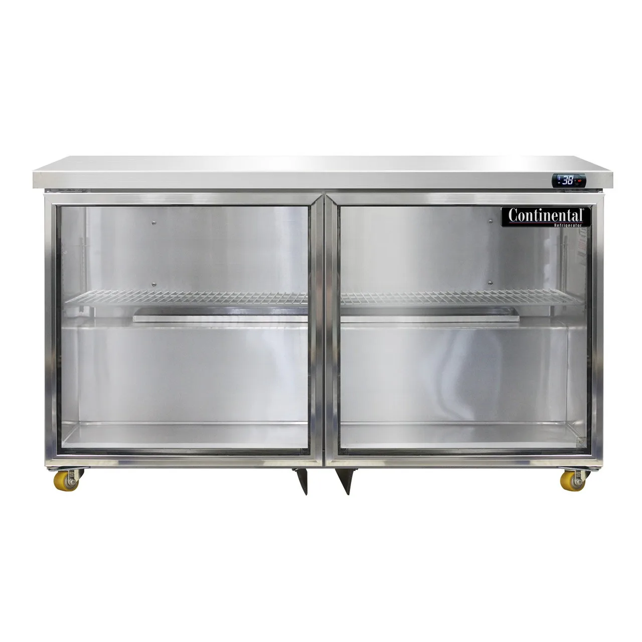 Continental Refrigerator SW48NGD-U 48" Undercounter Refrigerator w/ 2 Glass Doors, 13.4 cu. ft.