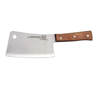 Omcan USA 10558 - 6" Kitchen Cleaver Knife, Stainless Steel Blade, Wood Handle