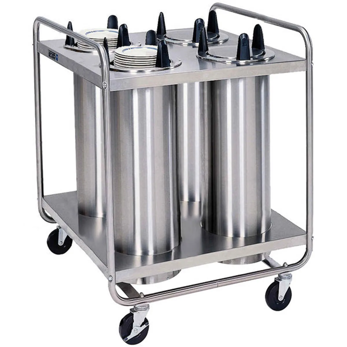 Lakeside 793 Mobile Open Base 4-Stack Dish Dispenser w/ 9.75" Dia. Dish Size, Unheated