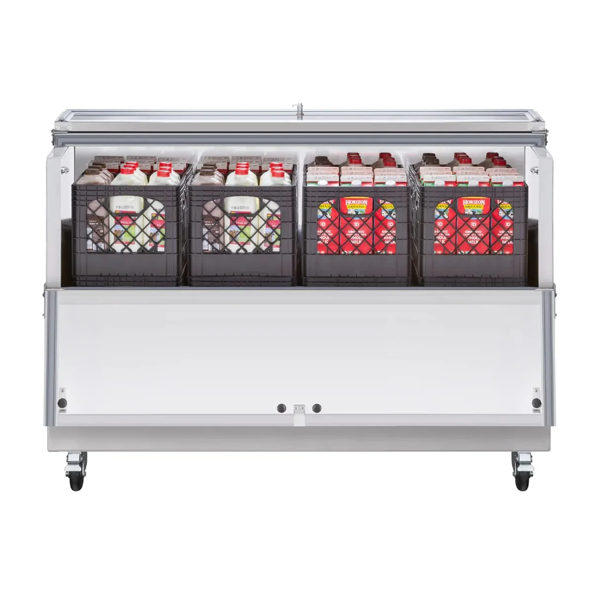 Maxx Cold MXMC58HC 58" Single Sided Milk Cooler, Cold Wall, 16 Crates Capacity