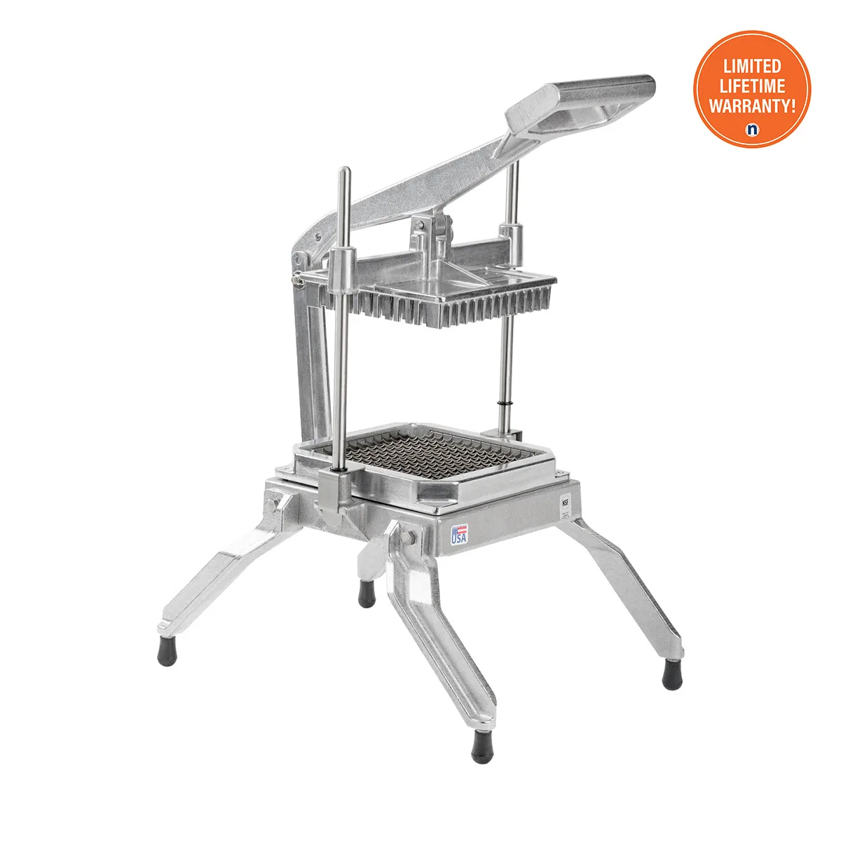 Nemco 55650-3 Manual 1/2" x 1/2" Square Easy LettuceKutter, Cast Aluminum Legs, Interlocked Scalloped Blades