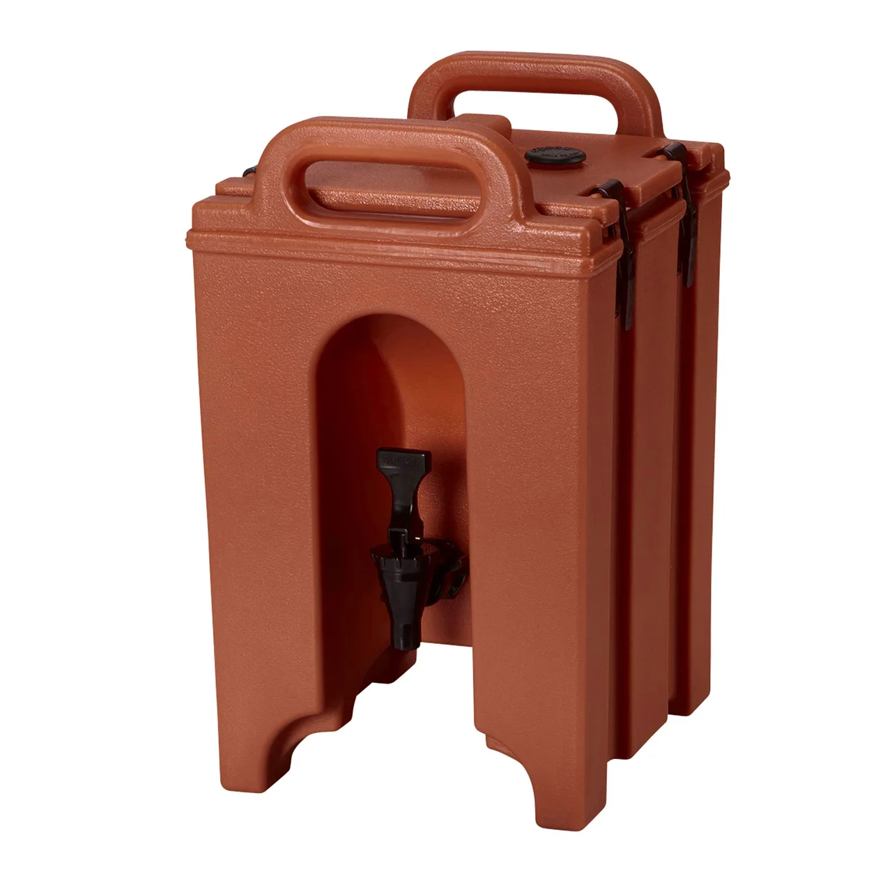 Cambro 100LCD402 Camtainer 1.5‑Gal Insulated Dispenser, Brick Red, 10‑3/8"W×11‑1/2"D×17‑1/4"H, NSF