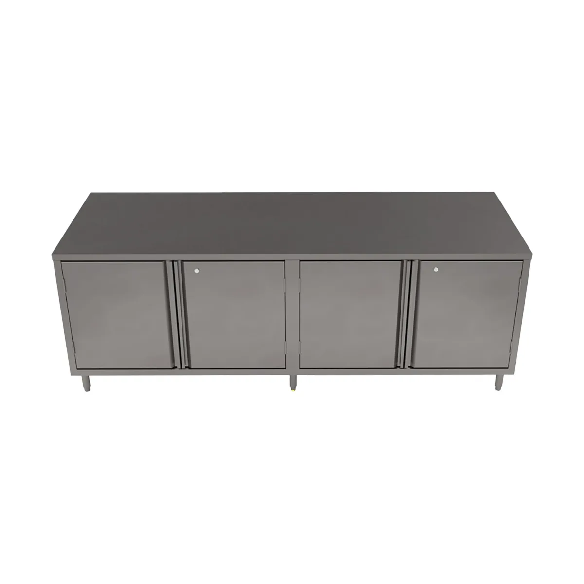 BK Resources CST-36120HL 120" Cabinet Base Hinged Doors Work Table with 4 Doors & Locks