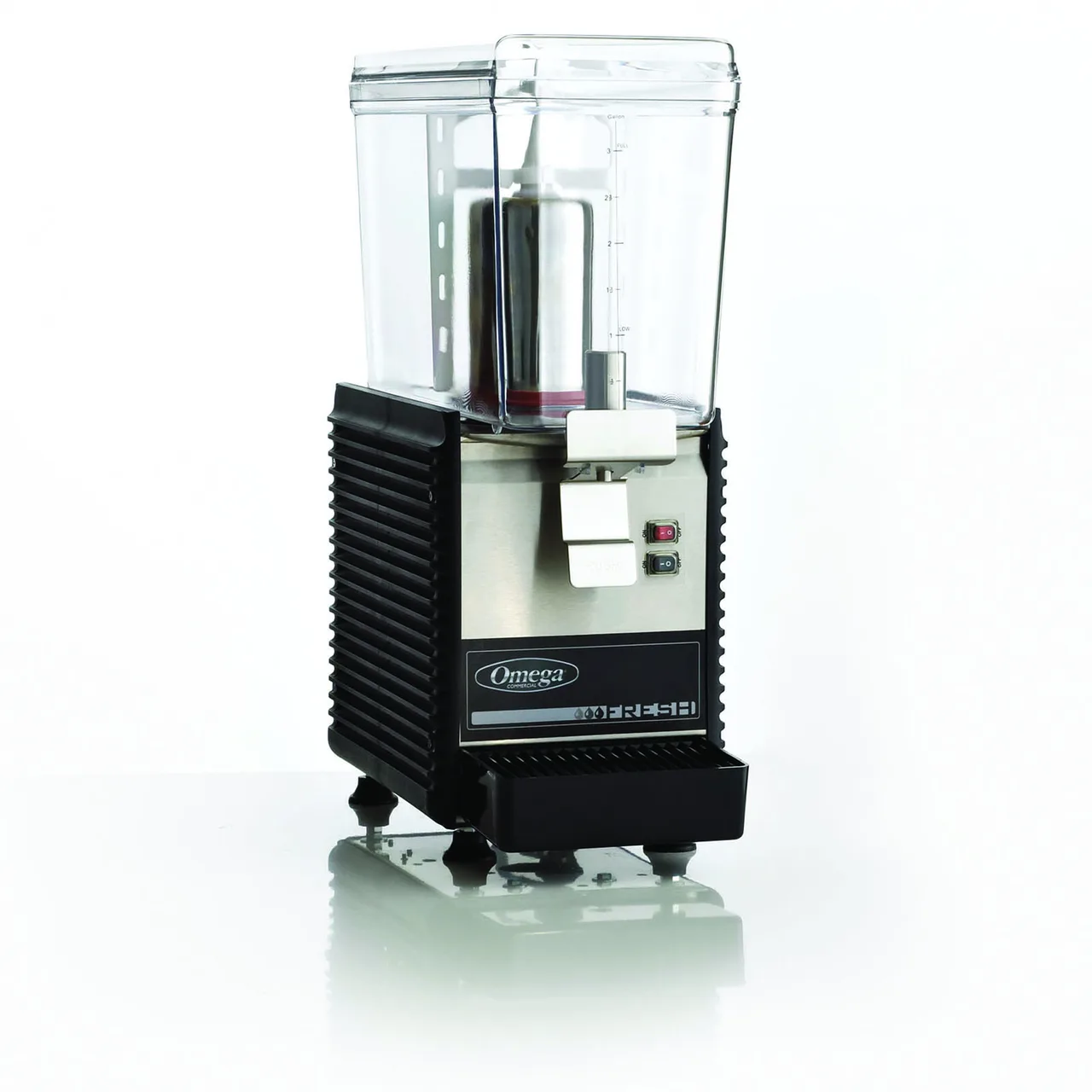 Omega OSD10 Beverage Dispenser with Single Bowl / Churn / Impeller Type - 3.0 Gal (each) - 300W