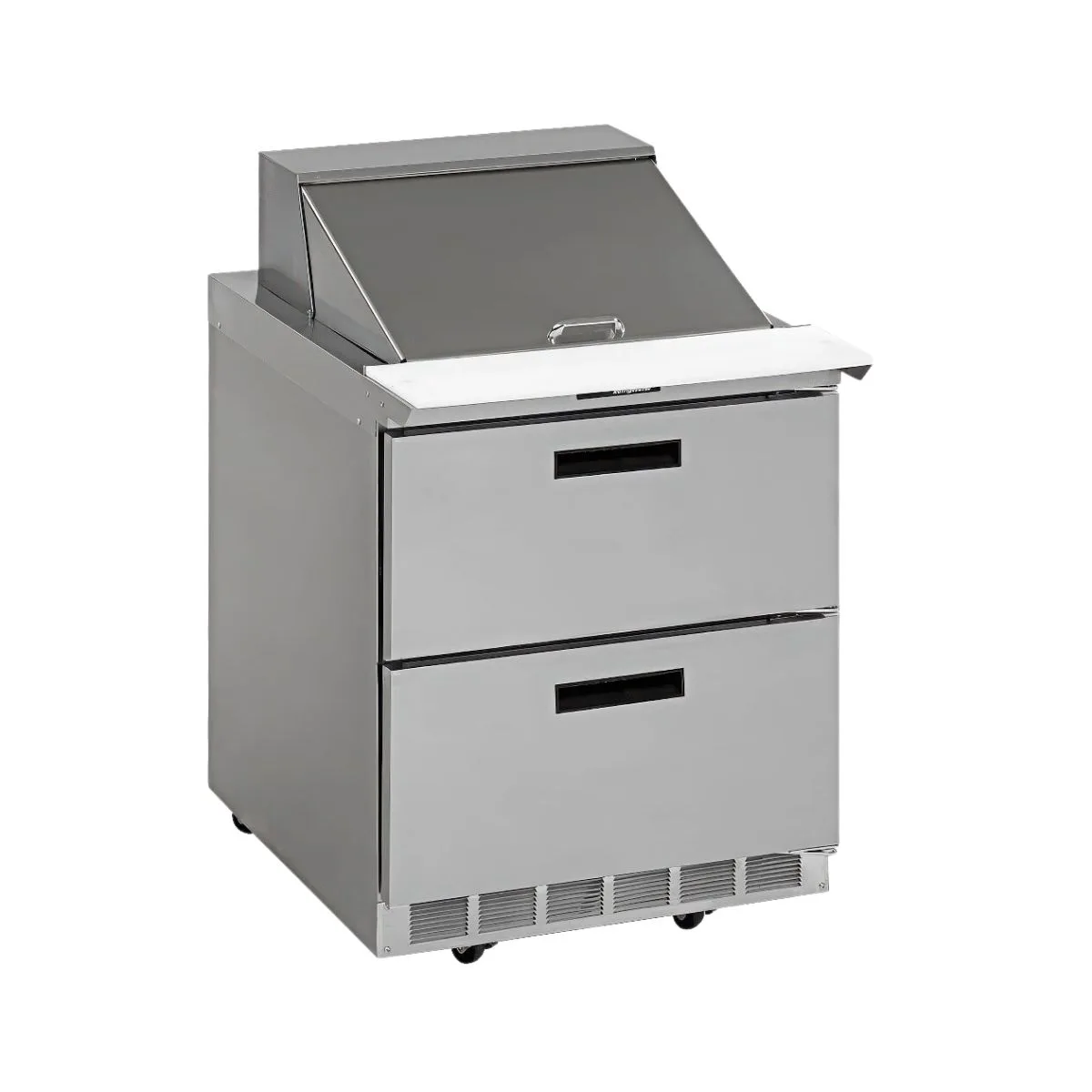 Delfield D4427NP-12M 27" 1-Section Mega Top Sandwich Prep Table, 2 Drawers, 12 Pans, Stainless Steel
