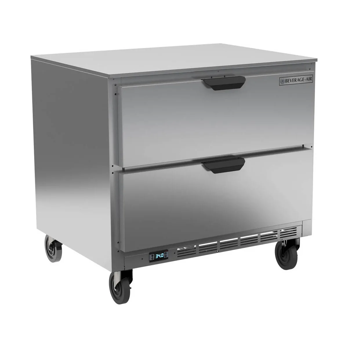 Beverage Air UCRD36AHC-2 36" One Section Undercounter Refrigerator w/ 2 Drawers, 8.5 cu. ft.