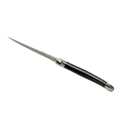 Steelite 5392S079 - 9" Steak Knife, 2.5 mm Stainless Steel Blade, Black Handle, Sharpened - 6/Pack