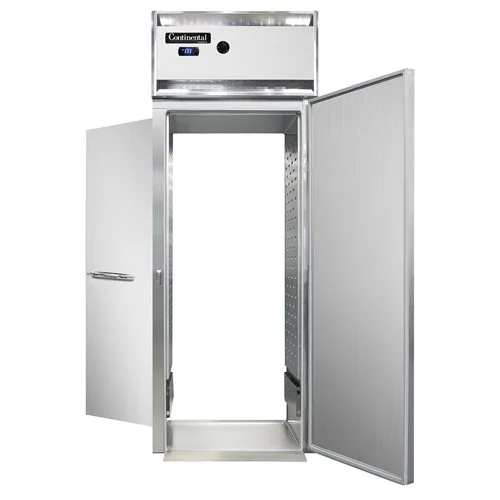 Continental DL1WI-RT "Full Height" 1-Door Solid Heated Holding Cabinet, Stainless Steel Front, Roll-Thru