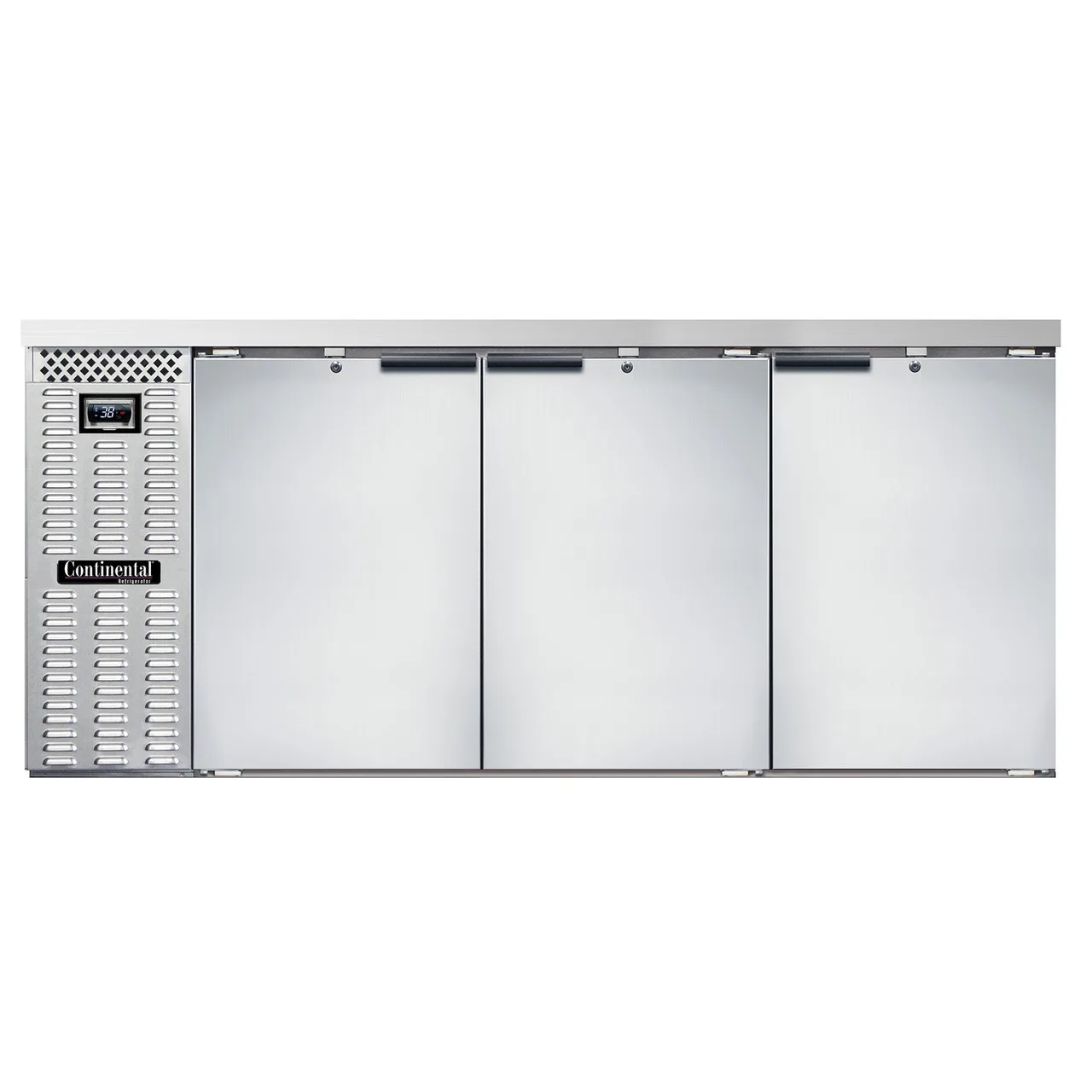 Continental Refrigerator BB79NSS 79" Back Bar Cooler with Solid Door