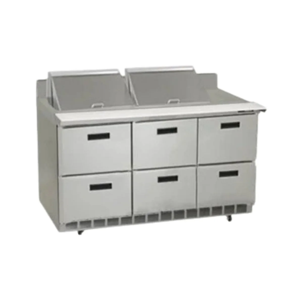 Delfield STD4472NP-24M 72" 6-Drawer Mega Top Sandwich and Salad Prep Table, 24 Pans, Stainless Steel