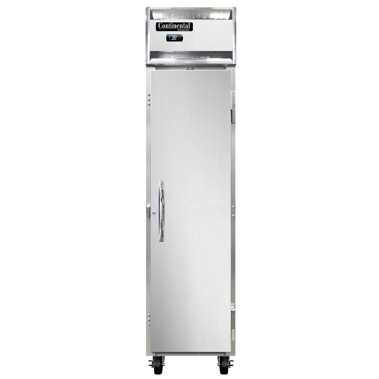 Continental 1RSENSA 18" 1-Section Reach-In Refrigerator w/ Solid Door, Stainless Steel Exterior, 15 cu. ft.