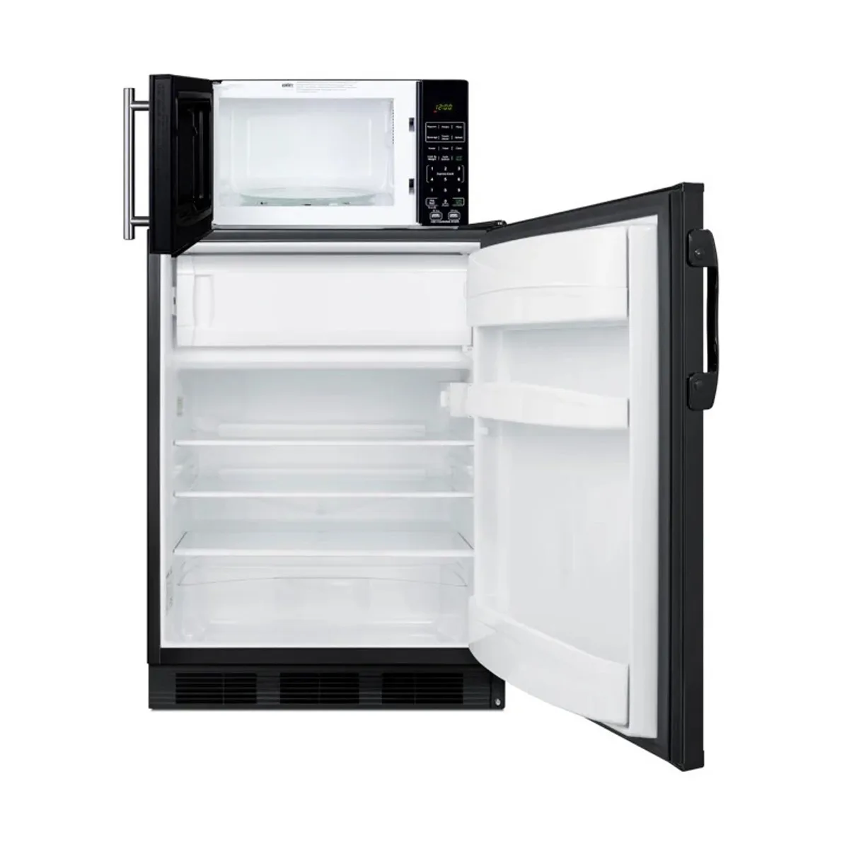 Summit MRF66BKA 23.63" Breast Milk Refrigerator & Freezer w/ Microwave, Black, 5.1 cu. ft.