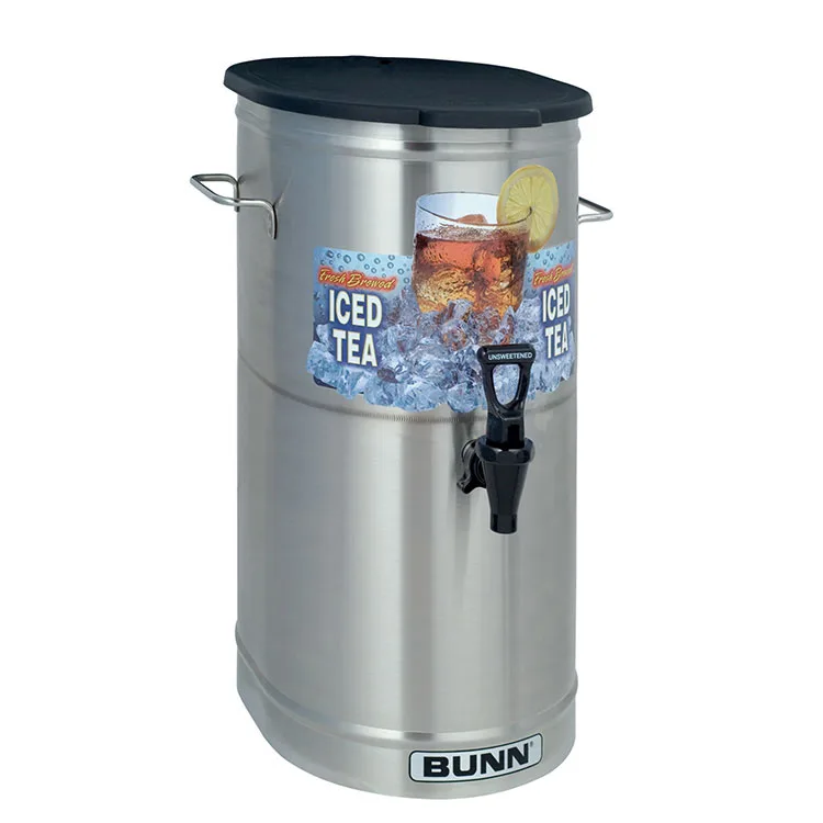 BUNN 34100.0000 Tea / Coffee Dispenser, Oval Shaped, Solid Plastic Lid, 4 gallon capacity