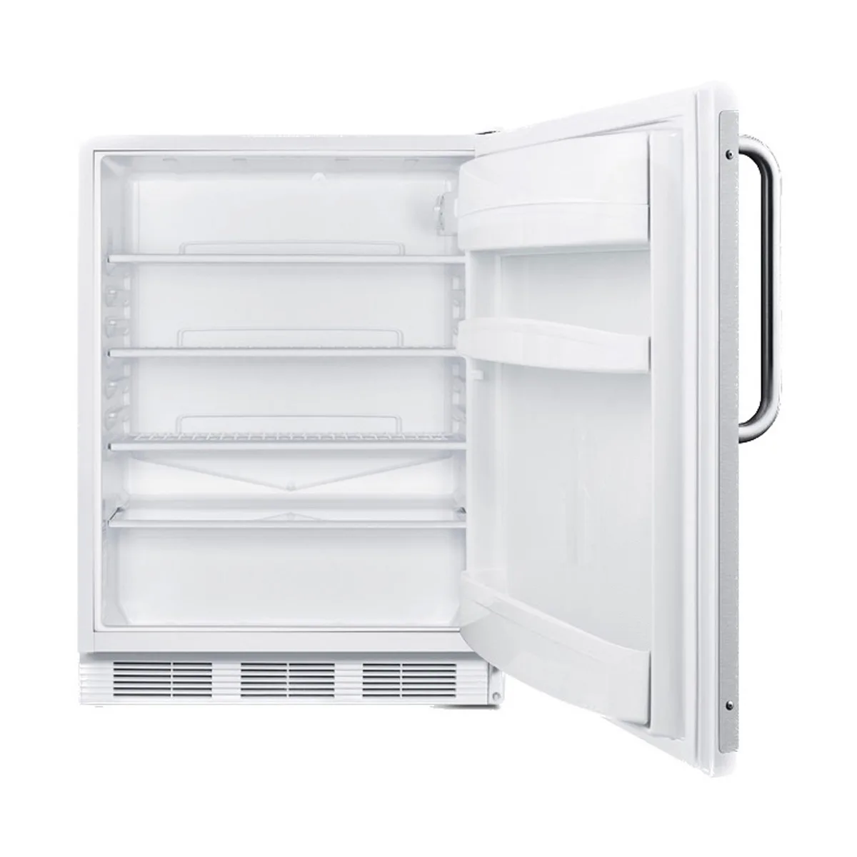 Summit FF6W7BZADA One Section Reach-In Refrigerator in White, Right Hinged Door, ADA Compliant, 5.5 cu. ft.