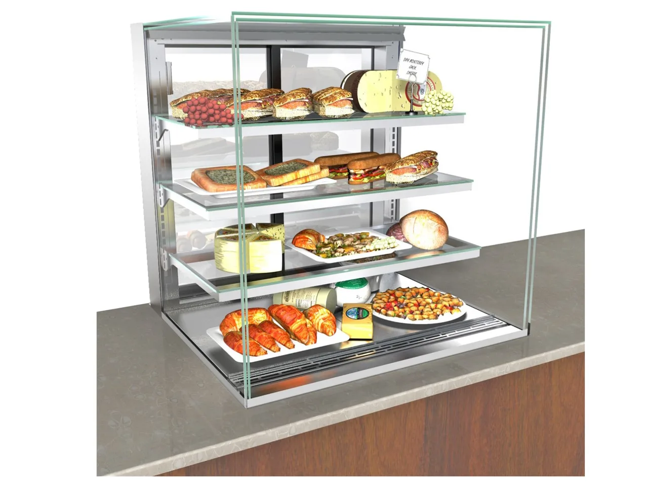 Structural Concepts NE7235RSV 72" Reveal® Full Service Refrigerated Slide In Counter Case