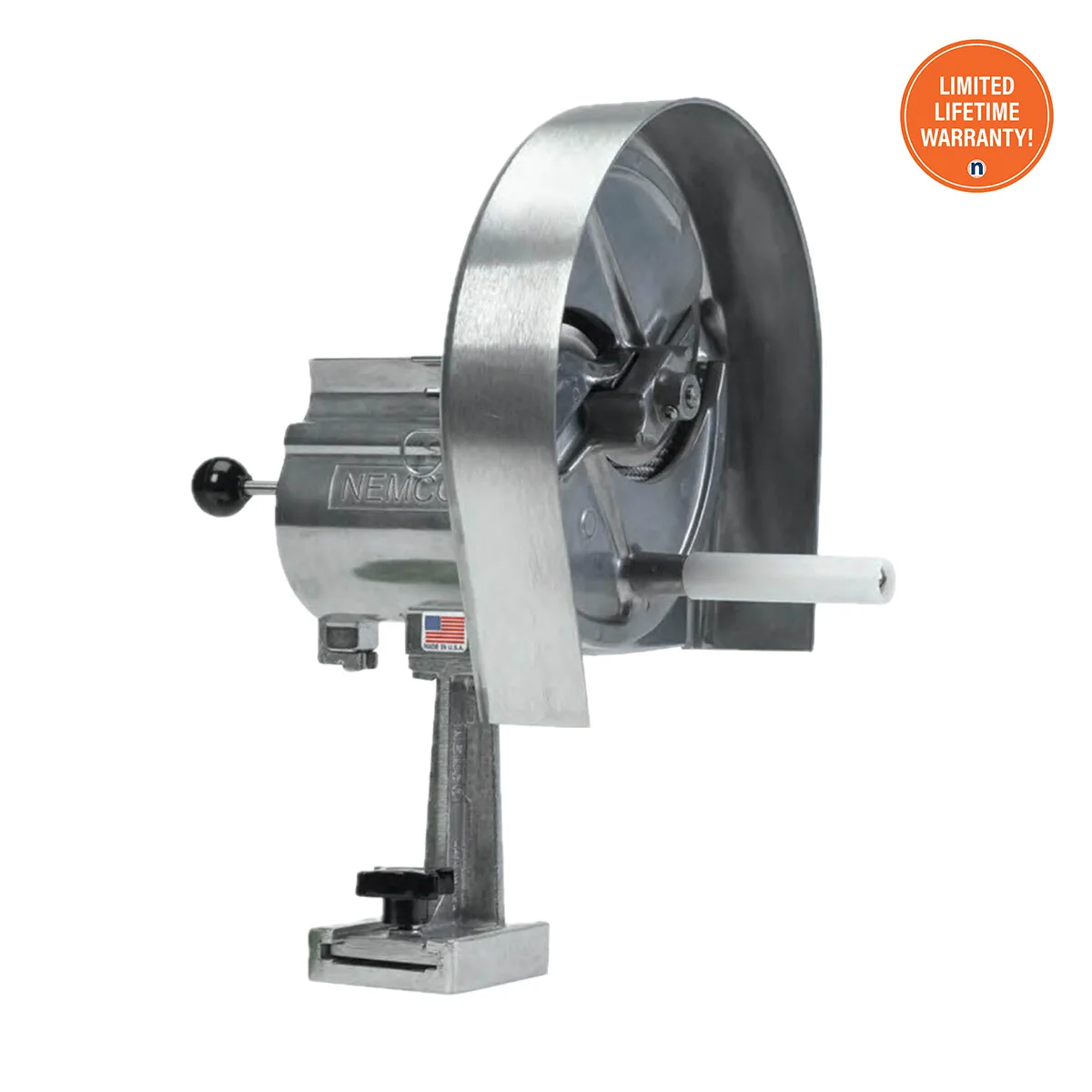 Nemco 55200AN Adjustable Manual Fruit & Vegetable Slicer, 12.5" Width, Alum & St, 1/16"–1/2" Slice Countertop
