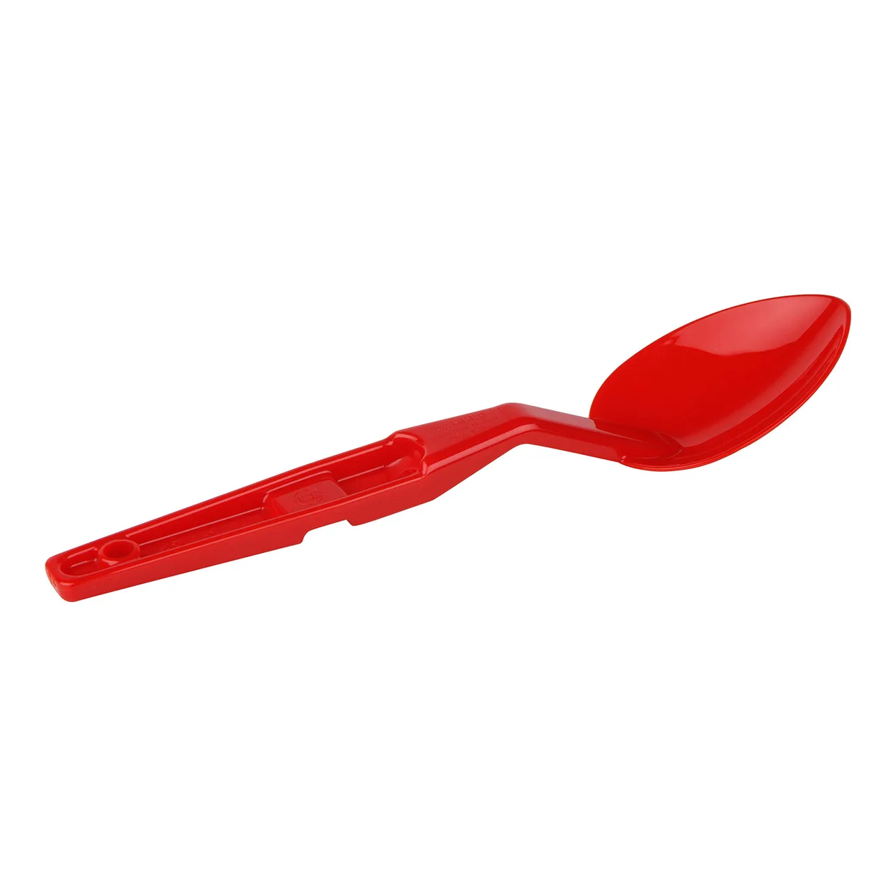 Cambro SPO11CW404 Deli Serving Spoon, 11" Red Plastic, Notched Back & Hanging Hole, NSF