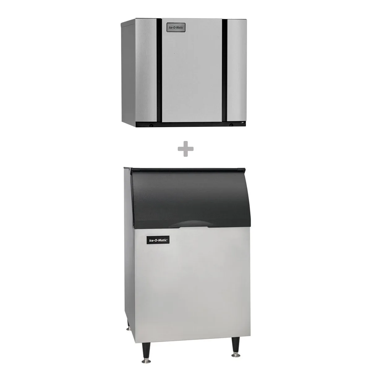 Ice-O-Matic CIM0320FA/B55/KBT19 Air Cooled Full Cube 313 lb Ice Machine with Bin, 510 lb Storage
