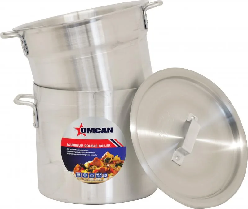 Omcan USA 43438 Double Boiler Pot, 8-Qt Aluminum, Commercial Cookware for Precise Control