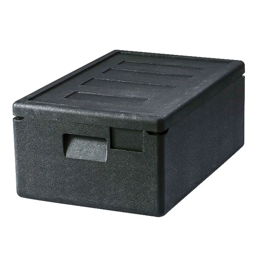 Omcan USA 44548 Insulated Food Carrier, Top Loading, 28L, Black Polypropylene
