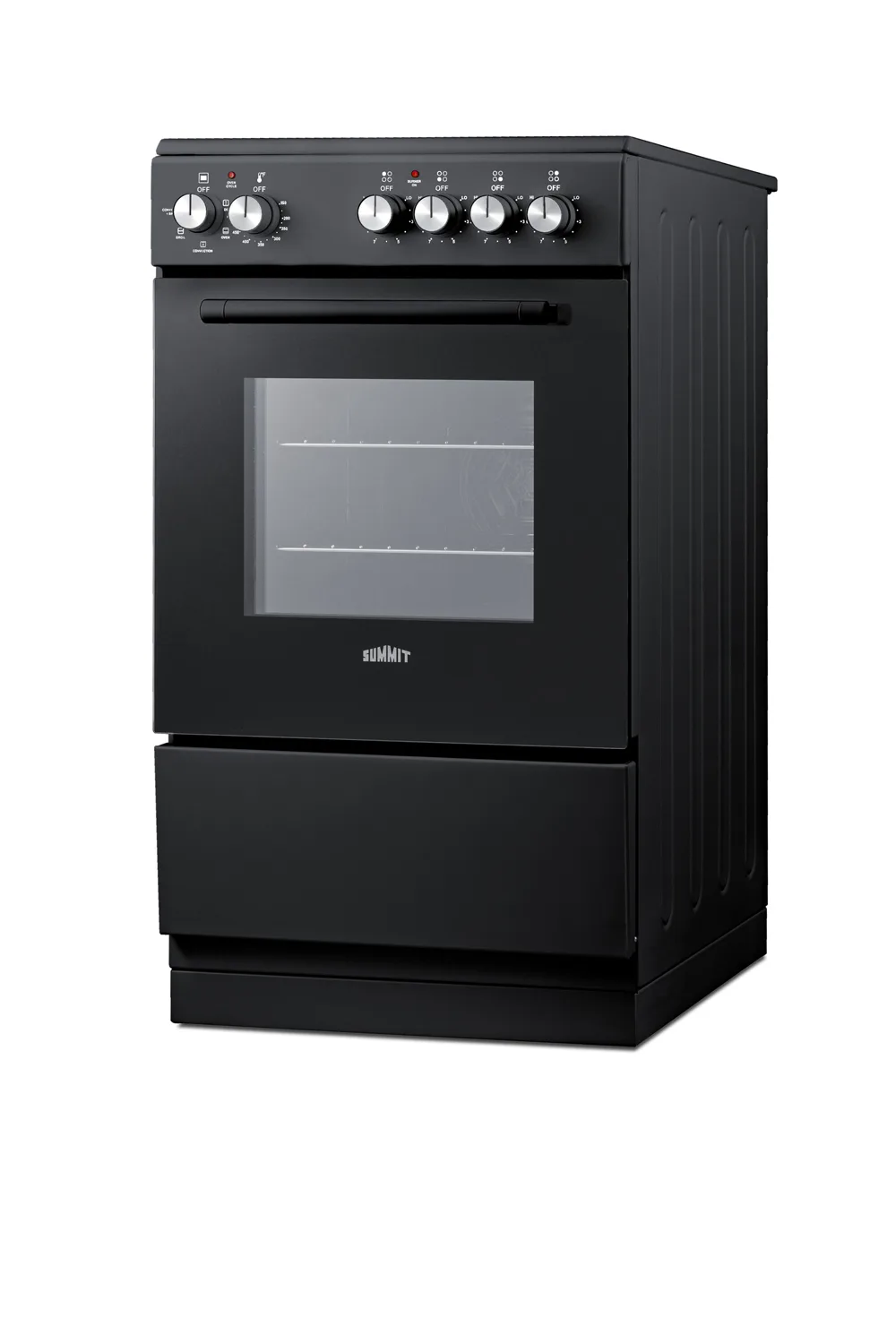 Summit REXT20BL Electric Smooth-Top Range, 20" W, 1.87 Cu.Ft. Oven Capacity