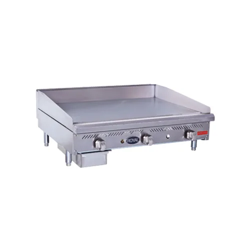 Royal Range of California RDMG-72 72" Countertop Manual Gas Griddle, 24" Deep, 180.000 BTU