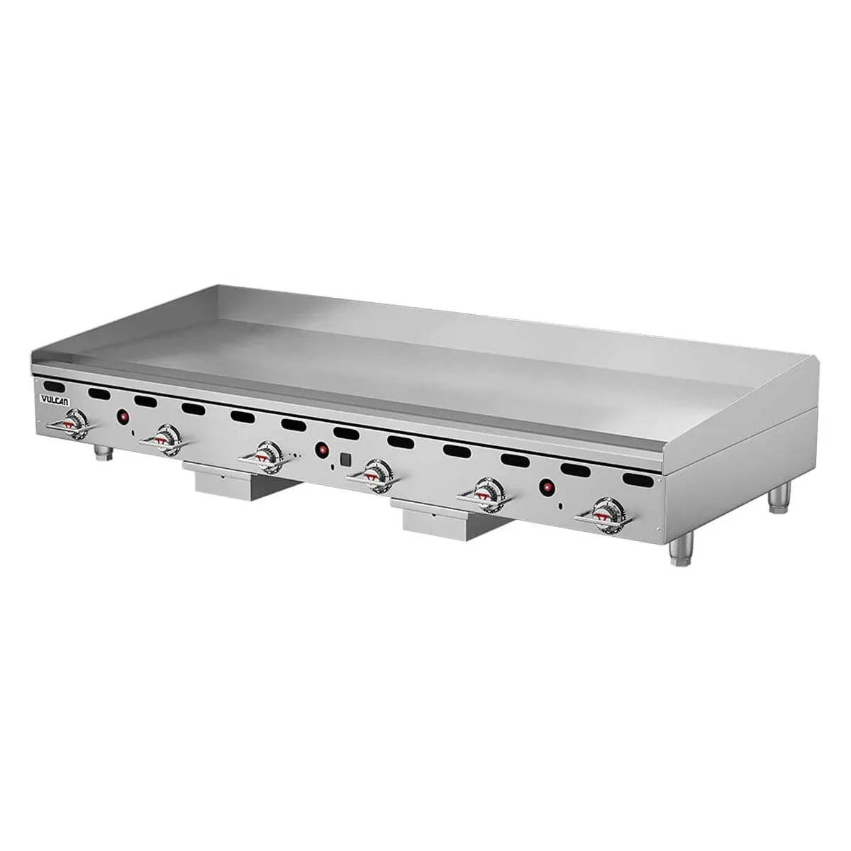 Vulcan MSA72-30 72" Countertop Gas Griddle, Snap-Action Thermostat, 30" Deep, 162.000 BTU